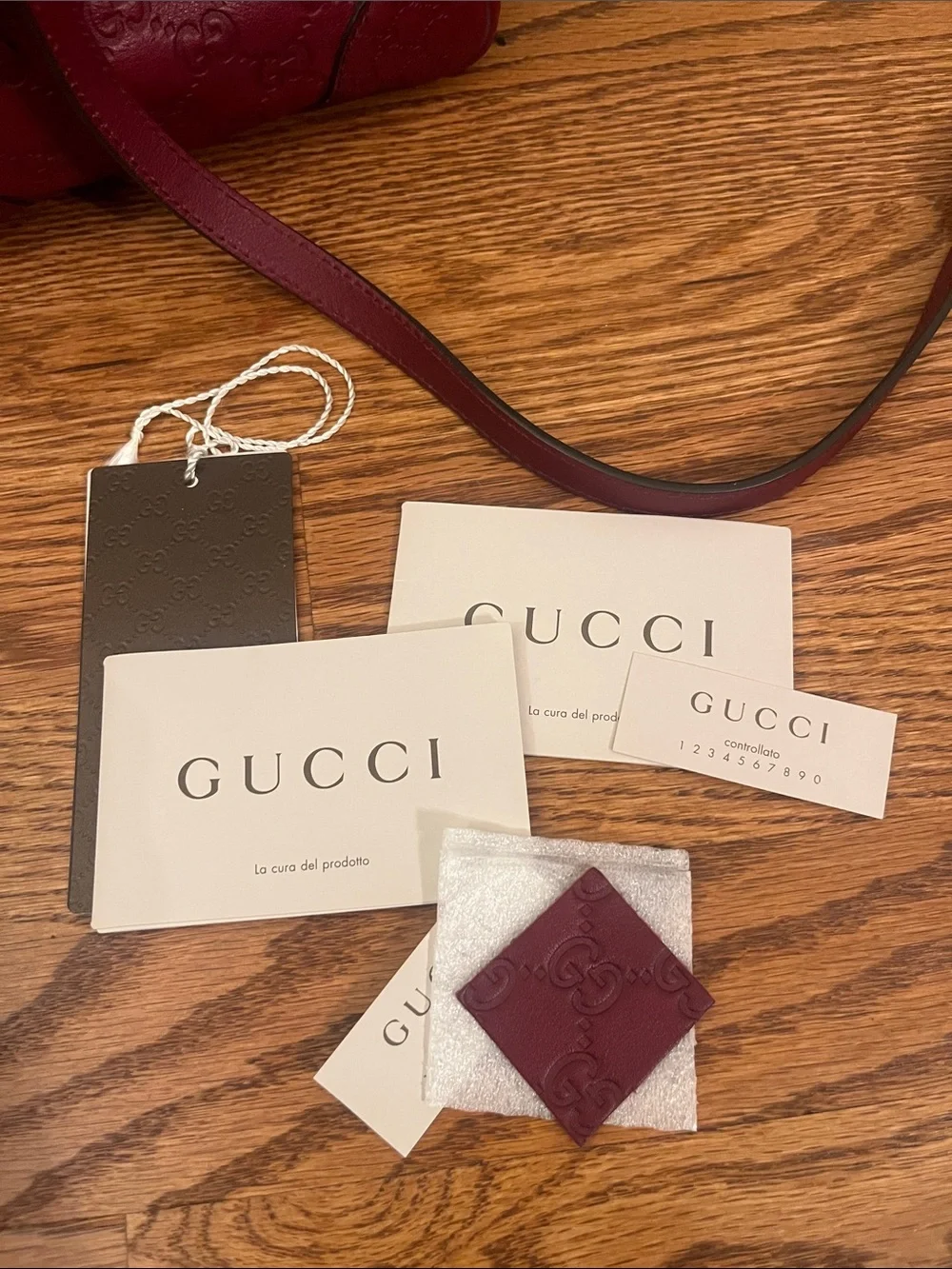 Gucci Small Bree Satchel Maroon Authentic